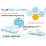 HydroClean Advance pansament hidro-reactiv, cu PSA*, pentru 3 zile rotund, 7,5 x 7,5 cm 10 buc, Hartmann