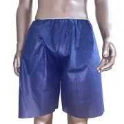 Pantaloni colonoscopie de unica folosinta, 40 GSM, culoare albastru , ambalat la set de 10 buc