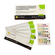 Kit 5 teste rapide sumar urina pentru infectii urinare si stare generala de bine, 14 parametri, Golden Protect