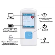 Monitor ECG de Palmă Portabil PM10 – Ecran Color TFT, Bluetooth, Aplicație Mobilă Gratuită și Software PC