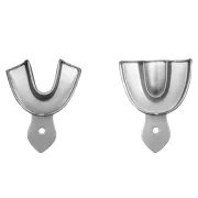 Set de 10 linguri de amprentă solide neperforate din oțel inoxidabil (5 inferioare + 5 superioare)