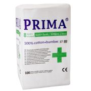 Comprese nesterile din tifon cu 8 pliuri, 5x5cm, 100 bucati