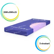 Saltea confortabilă pentru prevenirea escarelor cu 3 straturi, dimensiune 200x100x15 cm