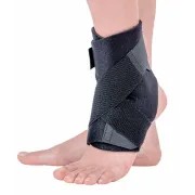 Orteză de Gleznă Mobilă cu Suport Elastic și Călcâi Liber, Mărime Universală, Dispozitiv Medical