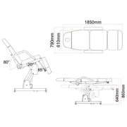 SCAUN AMIRA - electric 2 motoare - alb