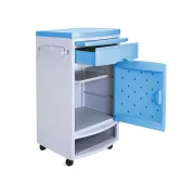 ​Noptieră MEDEA din ABS cu suport pentru încălțăminte – albastru