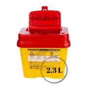 Cutie deșeuri înțepătoare-tăietoare, din polipropilenă, avizată ADR, 2,3 L