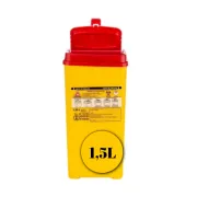 Cutie deșeuri înțepătoare-tăietoare, din polipropilenă, avizată ADR, 1,5 L