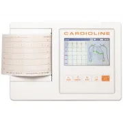 Electrocardiograf Cardioline ECG 100L Glasgow – Ecran Touch 5", Algoritm de Diagnostic Avansat (Adult, Pediatric, STEMI) și Design Ultra-Portabil (1.48 Kg)