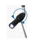 Lampă de examinare LED-echipată cu lentilă multi-optică și punct de lumină ajustabil, cu roti