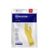 Mănuși pentru menaj din latex MERCATOR, galbene, 2 bucăți