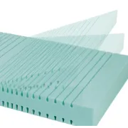 Saltea ventilată din poliuretan expandat – o secțiune , utilizabilă pe ambele părți