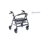 Rolator cu 4 roți – APOLLO HD, pliabil, cu șezut, coș și tavă - sarcina maxima 180 kg