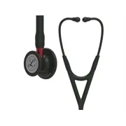 Stetoscop 3M™ Littmann® Cardiology IV – Negru cu Tijă Roșie, Finisaj Negru