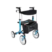 Prince Rolator pliabil din aluminiu cu roți PU, scaun și accesorii