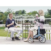 Prince Rolator pliabil din aluminiu cu roți PU, scaun și accesorii
