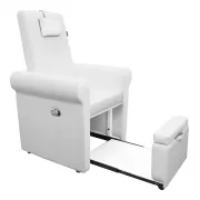 Scaun de pedichiură Infinity Foot Spa cu spătar reglabil manual, conceput special pentru saloanele profesionale de înfrumusețare.