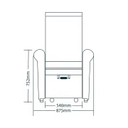 Scaun de pedichiură Infinity Foot Spa cu spătar reglabil manual, conceput special pentru saloanele profesionale de înfrumusețare.