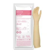 ​Mănuși chirurgicale ginecologice Dermagel Gyno, din latex, nepudrate, crem, 1 set