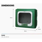 Cutie Defibrilator (AED) pentru Exterior, cu Sistem de Încălzire și Alarma