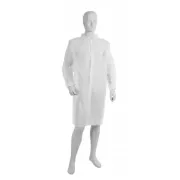 Halat de laborator din material netesut (cu capse), alb – mărime universala