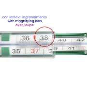 GIMA Termometru Ecologic cu Galiu, Lupă și Dispozitiv de Scuturare - Cod 25568