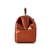 Geantă Medicală de Consultații Clasică – Cu Bază Rigidă și Încuietoare Brunată, 35 x 13 x 24 cm (Made in Italy)