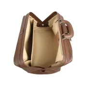 Geantă Medicală de Consultații "Doctor Bag" – Cu Bază Rigidă și Încuietoare Brunată, 38 x 20 x 20 cm (Made in Italy)