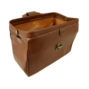 Geantă Medicală de Consultații Clasică – Cu Bază Rigidă și Încuietoare Brunată, 35 x 17 x 22 cm (Made in Italy)