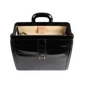 Geantă Medicală de Consultații Clasică – Cu Bază Rigidă și Dublă Compartimentare Interioară, 34 x 18 x 22 cm (Made in Italy)