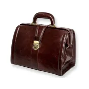 Geantă Medicală de Consultații Clasică – Cu Bază Rigidă și Dublă Compartimentare Interioară, 34 x 18 x 22 cm (Made in Italy)