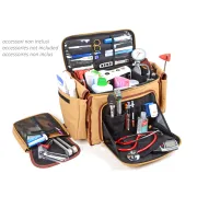 Geantă Medicală Profesională "Utility Doctor Bag" – Bej (Goală), Poliester 600D Impermeabil, Compartimentare Modulară și Buzunare Detașabile