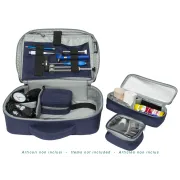 Geantă Medicală Profesională pentru Asistenți "Multiuse Bag" – Albastru/Gri (Goală), Compartimentare Modulară, 38 x 10 x h 30 cm
