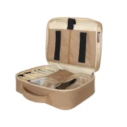 Geantă Medicală Profesională pentru Asistenți "Multiuse Bag" – Maro/Bej (Goală), Compartimentare Modulară, 38 x 10 x h 30 cm