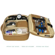 Geantă Medicală Profesională pentru Asistenți "Multiuse Bag" – Maro/Bej (Goală), Compartimentare Modulară, 38 x 10 x h 30 cm