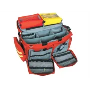 Geantă Medicală de Urgență "Smart Bag" – Roșie, Model Mare (Goală), Poliester 600D acoperit cu PVC, 65 x 35 x h 35 cm
