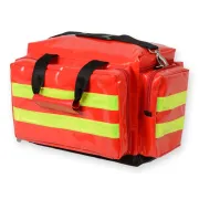 Geantă Medicală de Urgență "Smart Bag" din PVC – Roșie, Model Mic (Goală), Prelată PVC Rezistentă la Îngheț, 45 x 28 x h 28 cm