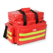 Geantă Medicală de Urgență "Smart Bag" din PVC – Roșie, Model Mediu (Goală), Prelată PVC Rezistentă la Îngheț, 55 x 35 x h 38 cm