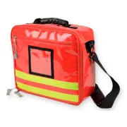 Geantă Medicală de Urgență "Cubo Emergency Bag" – Roșie (Goală), Prelată PVC Impermeabilă, cu 2 Borsete Transparente incluse, 28 x 34 x 13 cm