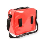 Geantă Medicală de Urgență "Cubo Emergency Bag" – Roșie (Goală), Prelată PVC Impermeabilă, cu 2 Borsete Transparente incluse, 28 x 34 x 13 cm