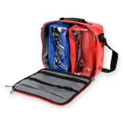Geantă Medicală de Urgență "Cubo Emergency Bag" – Roșie (Goală), Prelată PVC Impermeabilă, cu 2 Borsete Transparente incluse, 28 x 34 x 13 cm