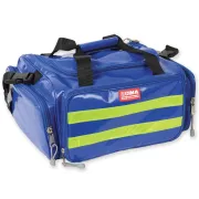 Geantă Medicală de Urgență "Emergency Bag" din PVC – Albastră (Goală), Prelată PVC Impermeabilă, Compartimentare Multi-Buzunar și Bretele Rucsac, 35 x 45 x h 21 cm