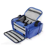 Geantă Medicală de Urgență "Emergency Bag" din PVC – Albastră (Goală), Prelată PVC Impermeabilă, Compartimentare Multi-Buzunar și Bretele Rucsac, 35 x 45 x h 21 cm