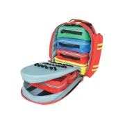 Rucsac Medical de Urgență "Logic-2 Rucksack" – Mare (Gol), Poliester 600D Impermeabil, cu 6 Borsete Colorate Incluse și Diviziune Centrală, 40 x 25 x h 47 cm