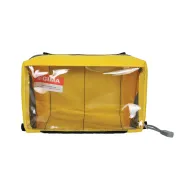 Geantă Medicală Modulară Rectangulară "Model E1" – Cu Fereastră Transparentă și Fixare Velcro, Galbenă, 20 x 11 x 8 cm