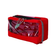 Geantă Medicală Modulară Tip Plic "Model E3" – Cu Fixare Velcro, Poliester 600D, Roșie, 28 x 15 x 11 cm