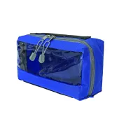 Geantă Medicală Modulară Tip Plic "Model E3" – Cu Fixare Velcro, Poliester 600D, Albastră, 28 x 15 x 11 cm