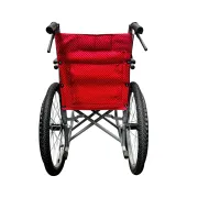 Scaun rulant pliabil pentru adulți, cadru din oțel, roți pneumatice 56 cm, șezut 46 cm, latime totală roti 61 cm, pentru persoane cu înălțime de pana la 1.65 m