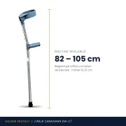 Cârjă cu sprijin pe antebraț  – Reglabilă pe înălțime, din aluminiu