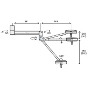 Lampă scialitică dublă LED Pentaled 30E de tavan, 320.000 Lux (1 buc)